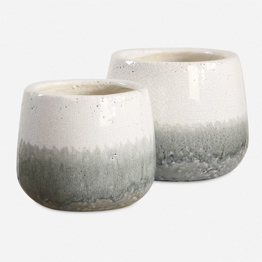 Uttermost Nimbus Vases Set of 2, White/Blue/Grey - 18189 - Image 1 of 1