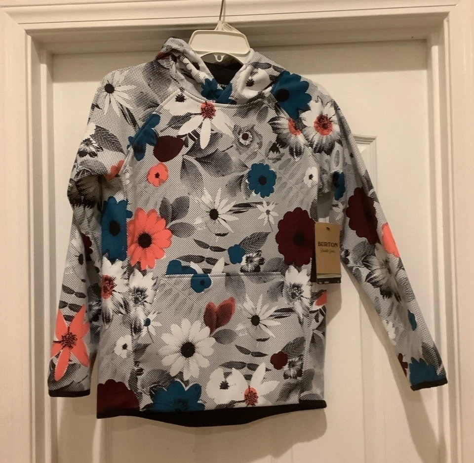 Burton Crown Pullover Impermeable Polar Sudadera con Capucha Snowboard Niñas Mediano Floral Foto 1 de 4