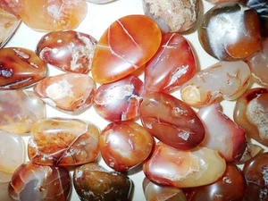 Well Polished Carnelian Stone 23 to 73 gram Medium size pieces 4 Pcs Lot - Picture 1 of 12