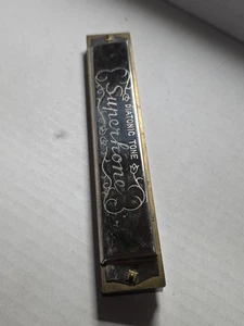 Rara armonica tono diatonico Superhone lunghezza 6,25" x larghezza 1", senza scatola - Foto 1 di 10
