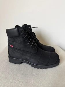 Botas impermeables Supreme x Timberland 6" - Talla 11 - Retazos negros - NUEVAS - Imagen 1 de 8