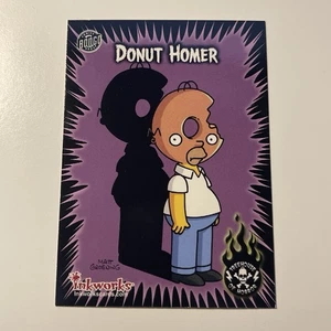 2001 Simpsons Inkworks Mania! Treehouse of Horror Donut Homer Simpson Card #44 - Picture 1 of 2