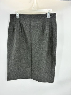 Liz Claiborne женщин размер 12 серый 100% шерсти колена юбка с подкладкой карьера - Изображение 1 из 4