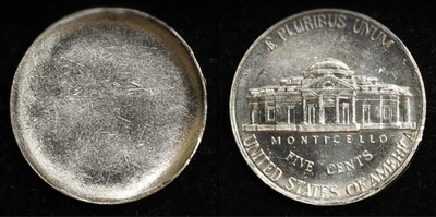 Rare No Date Jefferson Nickel Late Stage Brockage Error UNC Uncirculated - Image 1 of 4