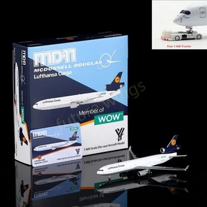 1:400 YY Wings Lufthansa Cargo MD-11 D-ALCC "Member of WOW"+Free Tractor - Picture 1 of 15