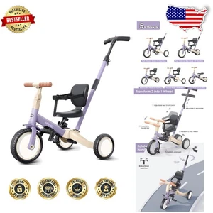 Adjustable Toddler Trike with Push Handle - Perfect for 1-3 Olds, 11 lbs - Picture 1 of 8