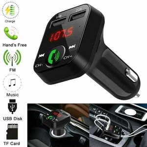 Voiture Transmetteur Fm sans Fil 2 Chargeur USB MP3 Lecteur Kit Mains - Photo 1 sur 13