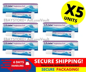 5 X ARTELAC Nightime Gel Eye Lube Prevents Dryness Moisturizing Protective 10g - Picture 1 of 6