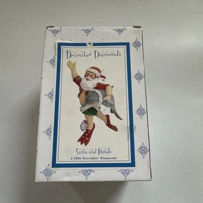 RARE December Diamonds SANTA AND FRIENDS 2006 #55-90333 Christmas Ornaments - Image 1 of 4