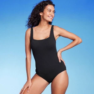 Kona Sol Women's Tank Swimwear Pucker Textured One Piece Swimsuit - Picture 1 of 24