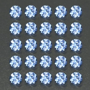 1.75ct [25 Pcs Lot] Superb Round Cut 2.5 MM 100% Natural Tanzanian BLUE SAPPHIRE - Picture 1 of 5