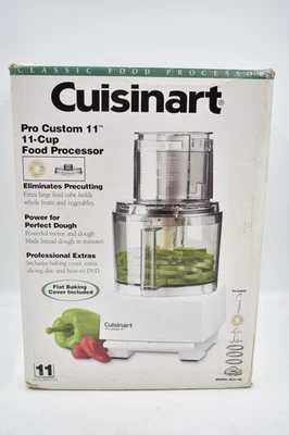 Cuisinart Food Processor Pro Custom 11 & Blades Tested Works DLC-8S White - Image 1 of 4
