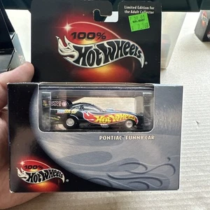 2000 HOT WHEELS BLACK 100% HOT WHEELS PONTIAC FUNNY CAR BOXED LIMITED EDITION - Picture 1 of 4