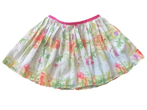 Girls Baker By Ted Baker Blue Floral Short Pleated Skirt Size 4 - Picture 1 of 3
