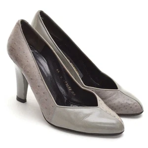 Zapatos de tacón alto de cuero gris 6,5 B elegantes para dama Charles Jourdan - Imagen 1 de 7