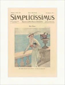 Titelseite der Nummer 6 von 1920 Marcello Dudovich San Remo Simplicissimus 1275 - Bild 1 von 1