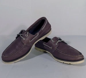 SPERRY Mens US 7M Womens US 9M TOP SIDER 2-Eye Leather Boat Shoes $85 - Picture 1 of 10