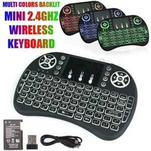 Wireless Mini Keyboard with Touchpad Mouse i8 Backlight for Android Smart TV Box - Picture 1 of 8