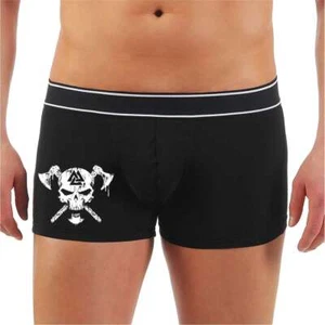 Herren Boxershorts Wotans Krieger Odin Motiv Walhalla Rune totenkopf motiv - Bild 1 von 3