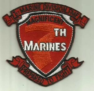 7ª Infantería de Marina 1ª División USMC PARCHE INFANTERÍA SOLDADO GUERRERO VEINTE PALMERAS CA - Imagen 1 de 2