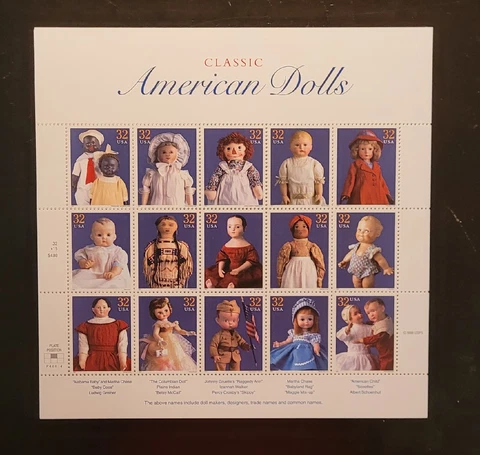 Scott 3151 Classic American Dolls 1995 sheet of 15/32¢ stamps Cover