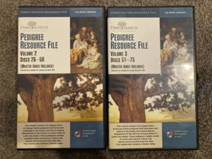 PEDIGREE RESOURCE FILE Volumes 2 & 3, family Search Discs 26-75, w/ Master Index - Picture 1 of 5