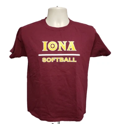 Camiseta Iona College Softbol Juvenil Grande Borgoña Foto 1 de 4