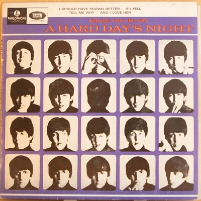 THE BEATLES - A HARD DAYS NIGHT - Vinyl EP - Parlophone - 1964 - VG (2582) - Image 1 of 4