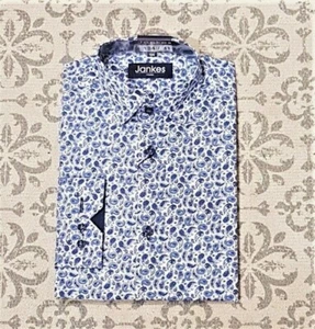 Camisa de niño camisa de manga larga blanca camisa de ocio fiesta camisa de algodón muchos tamaños - Imagen 1 de 1
