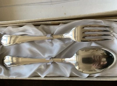 JOLIS COUVERTS EN ARGENTERIE POINCONNE EN COFFRET NAISSANCE BAPTEME - Photo 1/4