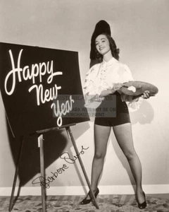 BARBARA RUSH SEXY CELEBRITY HAPPY NEW YEAR AUTOGRAPHED 8X10 PHOTO REPRINT - Picture 1 of 4