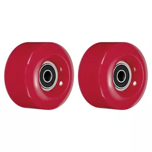 Ruote per Pattini a Rullo con Cuscinetti Quad Skate Ricambio da Esterno, Rosso 2pz - Foto 1 di 7