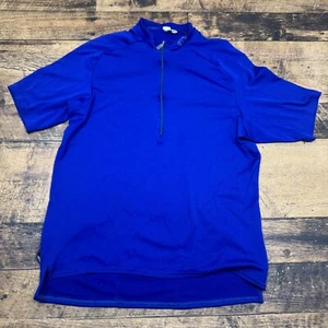 Pearl Izumi Cycling Jersey Short Sleeve Half Zip Pockets Blue Mens - Picture 1 of 5