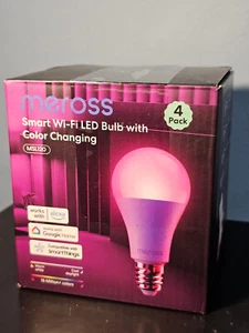 Smart Light Bulb 4 Pack - Meross Smart WiFi LED Bulbs MLS120 - New In Box! - Picture 1 of 3