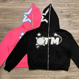 Y2K Men Streetwear Hoodie Grunge Fairy Goth Pullover Oversized Jacket - Picture 1 of 10
