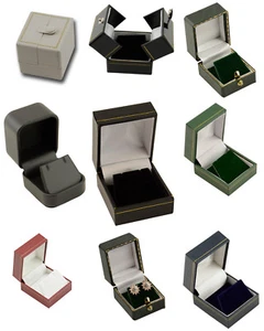 Luxury Leatherette Earring Box High Quality Jewellery Earring Presentation Case - Picture 1 of 15