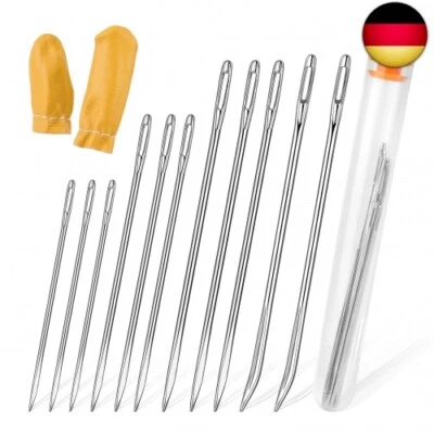 DEUDY 14-teiliges Leder-Nähnadel-Kit, leder nadeln handnähen Enthält Stumpfe Dr