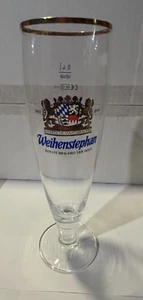 ONE WEIHENSTEPHAN-BAYERISCHE STAATSBRAUEREI RASTAL 0.4L 9 3/4" TULIP BEER GLASS - Picture 1 of 18