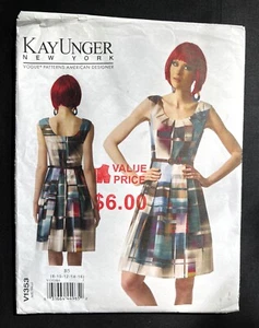 Vogue V1353 Misses Dress by Kay Unger Design 2013 Pattern size 8-16 Uncut - Picture 1 of 2