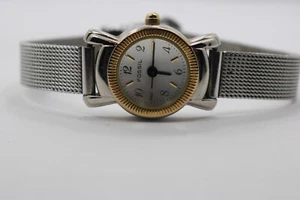 Ladies Fossil Ec8797 Two Tone Bezel Stainless Steel Watch New Battery - Picture 1 of 6