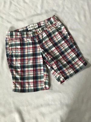 Pantalones Cortos Aeropostale Novio a Cuadros Juniors Talla 0, Hasta la Media Muslo Foto 1 de 4