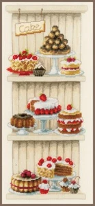 Vervaco Counted Cross Stitch Kit Delicious Cakes  6.8" x 14.8" - Picture 1 of 2