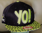 New Era 9Fifty Yo! MTV Raps Neon Green Print Baseball Hat - Snapback (Size M/L)
