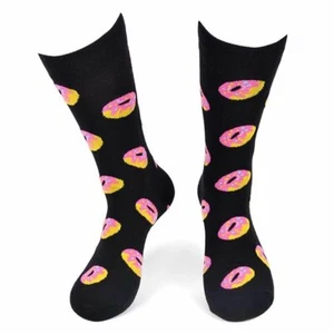 Men's Frosted Donut Novelty Fun Socks - Picture 1 of 5