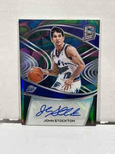 2020-21 Panini Spectra Signatures Celestial Prizm John Stockton auto/5 #SIG-JST