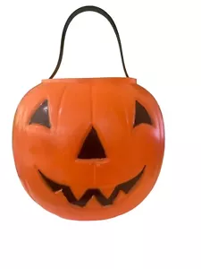 Secchio o decorazione zucca dolcetto o scherzetto soffiaggio vintage impero - Foto 1 di 10