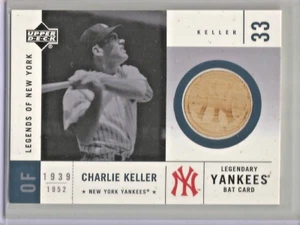 Charlie Keller 2001 Upper Deck Legends of New York Game Used Bat - Picture 1 of 1