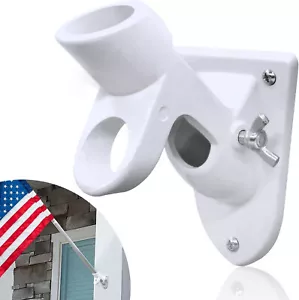 Flag Pole Holder Brackets 1" Flag Pole Mounting Bracket with Hardwares for House - Picture 1 of 6