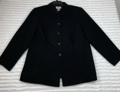 Style & Co. Collection black button-down blazer jacket women’s size 16W - Image 1 of 4