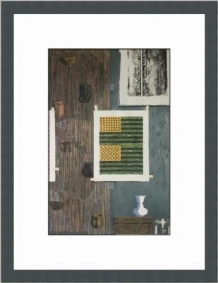 Estampado enmarcado personalizado de ventrílocuo Jasper Johns Foto 1 de 2